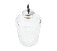 Yardwe Bouteille Amère en Verre Gravé avec Bouchon Amovible et Joint Étanche, Style Rétro Élégant pour Hôtel et Restaurant, Accessoire Cocktail Indispensable