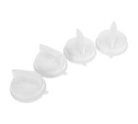Yardwe Bouton de minuterie du four à micro-ondes 4pcs, interrupteur à minuterie mécanique réglable, plastique blanc, pour fours et chauffages, contrôle précis en cuisine et bureau