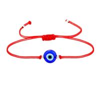 Yardwe Bracelet Œil Ajustable Fil Rouge Protection Mauvais Œil Minimaliste Bijoux Léger pour Femme et Homme Accessoire Mode Anti-malchance