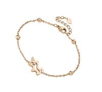 Yardwe Bracelet Licorne pour Femme Acier Titanium avec Zircon Doré Bijoux Poignet Élégant pour Fille Adolescente Cadeau et Chic pour Fête des Mères