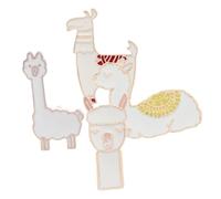 Yardwe Broche Alpaga Broches En Alliage Argenté Épingles Et Pinces à Foulard Femme Accessoire De Mode 4 Pièces Pour Vêtements Écharpes Chapeaux Cartoon Charmant