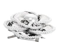 Yardwe Broche Camélia Femme Vintage Perles Blanches Épingle Décorative pour Vêtements Châles Accessoires Mode Broche pour Manteau et Costume Élégant