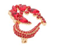 Yardwe Broche de Cœur en Métal Cristal Épingle pour Femme Taille Délicate Accessoire pour Manteaux et Foulards Présent Saint-Valentin Bijou Mariage et Cérémonie