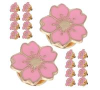 Yardwe Broche de Vêtement Fleur de Cerisier Émaillée Rose, Lot de 24 Pièces, Accessoire Femme, Épingle Décorative Japonaise, Légère et Solide pour Tenue Quotidienne et Uniforme Scolaire