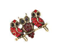 Yardwe Broche en Alliage de Chouette Ornée de Cristaux, Épingle Élégante pour Femme, Accessoire Léger, pour Vêtements, Paquet et Foulards, Présent Chic pour Toutes Occasions
