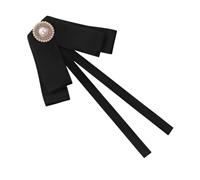 Yardwe Broche Nœud Noire Élégante pour Femme Épingle Sécurisée Accessoire Chic pour Robes et Vestes pour Soirées et Banquets