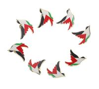 Yardwe Broche Palestinienne en Alliage de Zinc - Lot de 8 Épingles Drapeau Palestine - Accessoire Décoratif pour Vêtements, Paquet et Foulards - Bijou Léger et Compact, Insigne
