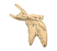 Yardwe Broche Vintage Hirondelle Métal Épingle Animale Classique pour Femme Accessoire Élégant pour Mariage Noël et Cadeaux Finition Artisanale et Design Rétro