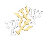 Yardwe Broches à Symboles Psychologiques Vintage en Alliage Fin, Lot de 4 Pièces Dorées et Argentées, Accessoires Mode Femme pour Décoration Vêtements et Pin de Décolleté