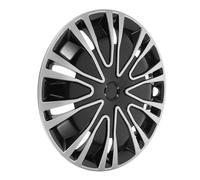 Yardwe Cache-moyeux pour Voiture Couvre-Jante Décoratif Résistant à Eau Protection Débris Installation Facile Design Élégant Argenté et Noir