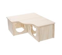 Yardwe Cachette pour Hamster Au Design Unique Maison en Bois pour Petit Animal De Compagnie Nid Décoratif pour Cochon Dinde