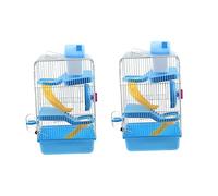 Yardwe Cage De Luxe À Trois Niveaux pour Hamster 21 X 27 X 45 Cm Multi-Plastique Sûre Et Résistante À Lusure