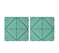 Yardwe Caillebotis en Plastique Emboîtables pour Garage, Tapis de Sol Utilitaire Antidérapant et Étanche, Revêtement de Sol Zone de Lavage pour Atelier Voiture, Lot de 2 Pièces