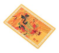 Yardwe Carte Taisui Chinoise Amulette de Protection et Richesse Légère et Portable Bénie Cinq Dieux Fortune Adaptée pour Portefeuille Sac à Main et Événements Festifs