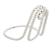 Yardwe Casier à Vin Flottant Perlé, Porte-Bouteille Décoratif en Fer pour | Style Collier de Perles, Blanc, pour Restaurant et Intérieur, Présentation de Bouteilles