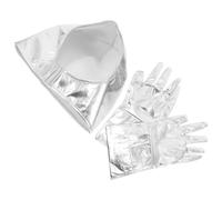 Yardwe Casque et Mitaines Astronaute Garçon Fille Accessoire Costume Spatial Respirant et Ajustable Fêtes à Thème Spatial et Halloween