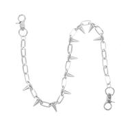 Yardwe Chaîne de Pantalon Rivet Métal Punk Unisexe Chaîne de Jean Décorative pour Ceinture Accessoire Hip Hop Gothique pour Femmes et Hommes Bijou de Vintage Style Halloween