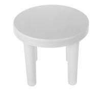 Yardwe Chaise Basse en Plastique Ronde, Tabouret antidérapant créatif, capacité de Charge élevée, pour Salle de Bain, Petit siège Pratique, Blanc, 25 cm x 21 cm
