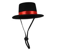 Yardwe Chapeau de Magicien pour Animaux de Compagnie Petit Chapeau Élégant pour Chien et Chat Costume pour Anniversaire et Fête Accessoire avec Élastique Ajustable pour Maintien Parfait