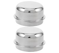 Yardwe Chapeau de Roulement de Remorque 2 Pièces en Aluminium, Argenté | Cache-moyeu de Roue, Protège Poussière et Humidité, Montage Rapide, Usage