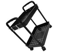 Yardwe Chariot à roulettes Organisateur à 2 Niveaux en PP Noir avec Crochets, Grosse Capacité de Rangement et Double Couche, pour Salle de Bain ou Chambre Couleur Couleur Aléatoire