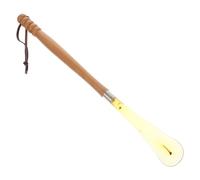 Yardwe Chausse-pied Portable pour Femmes Enceintes Poignée en Bois, Embout en Caoutchouc Doux, Construction en Résine Légère et Résistante, Outil de Levage de Chaussures Ergonomique Trou