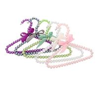 Yardwe Cintres à Perles pour Vêtements d'animaux Nœud Étoile Lot de 5 Cintres pour Chiens Support Organisateur Solide et Élégant 20Cm