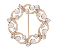 Yardwe Clip Écharpe Rond Métal Doré pour Femmes Boucle de Fixation pour Ourlet de Chemise et T-shirt Accessoire Mode Multifonctionnel pour Style Élégant et Maintien Soigné