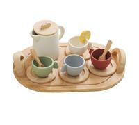 Yardwe Coffret de Jouets de Service à Thé pour Garçon Fille Set de Dinette avec Théière et Tasses pour Jeux de Rôle et Imagination Accessoire de Décoration Miniature pour Maison de