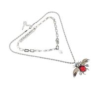 Yardwe Collier Abeille Vintage pour Femme Pendentif Superposé Léger Alliage de Zinc Bijou Simple et Élégant pour Cadeau Anniversaire
