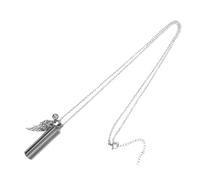 Yardwe Collier avec Urne pour Cendres de Chien Pendentif pour Animaux de Compagnie Design Simple et Durable pour Commémorer Votre