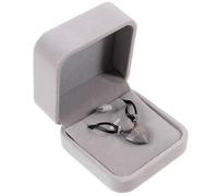 Yardwe Collier Couple Magnétique de Cœur 2 Pièces Noir Pendentif Puzzle Cordons Noirs Boîte Présent Velours Gris Bijou Saint-Valentin pour Amoureux