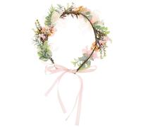Yardwe Collier de Fleurs pour Chien et Chat Ajustable Couronne Décorative de Mariage Nœud Accessoire Photo Léger et Confortable pour Animaux de Compagnie Usage Quotidien et Fêtes