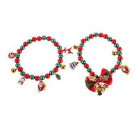 Yardwe Collier de Noël pour Chien, 2 pièces, avec nœud et Clochette, Motif Rouge et Vert, idéal pour Les fêtes de Fin d'année.