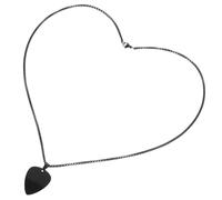 Yardwe Collier Femme Inoxydable avec Pendentif Médiator Guitare Noir Chaîne Clavicule Élégante et Bijoux Chic pour Hommes et Femmes
