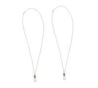 Yardwe Collier Pendentif Bouteille en Verre 2 Pièces Graines de Moutarde Petit Bijou Religieux Chrétien pour Femme et Homme Présent Symbolique de Foi Solide Accessoire Polyvalent