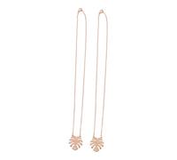 Yardwe Collier Pendentif Feuille De Palmier, 2 Pièces, or Rose, Pour Femme, Bijoux à Porter Au Quotidien, Style Plage Et Vacances