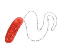 Yardwe Collier Saucisse Rôtie Pendentif Hot-dog Chaîne De Cou Décorative Pendentif Drôle Bijoux Alimentaire Simulation Nourriture