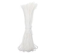 Yardwe Corde en Coton Tressée Blanche 4mm 60 Mètres pour Mât de Drapeau, Corde de Levage Épaisse Rangement Pratique, pour Extérieur et Multiples Usages