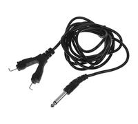Yardwe Cordon à Clip 2,5m en Silicone Noir et Cuivre pour Machine à Tatouer Connexion Mono Standard, Câble Robuste et Flexible pour Usage Professionnel