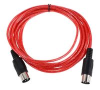 Yardwe Cordon adaptateur pour piano : câble de connexion pour montage musical, 5 broches, 3 m, pour clavier, piano, synthétiseur, enregistrement en studio, rouge