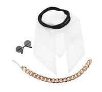 Yardwe Costume Arabe pour Chien Ou Chat Foulard Décoratif Lunettes De Soleil Collier Ajustable Tenue Festive pour Animaux De Compagnie