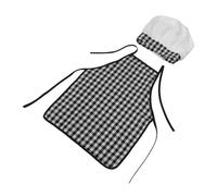 Yardwe Costume Chef Garçon Fille Mois avec Tablier Doux et Chapeau Assorti Tenue Complète pour Photos de Garçon Fille Jeux de Cuisine et Pâtisserie pour Garçons et Filles