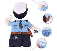 Yardwe Costume pour Chat Vêtement Doux et Confortable Déguisement de Policier Accessoire pour Animaux de Compagnie Halloween Tissu Sain Design Original