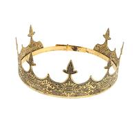 Yardwe Couronne De Roi Médiévale Accessoire De Prince Pour Cosplay Couronne Anniversaire Élégante Pour Hommes Pour Mariages Et Soirées à Thème
