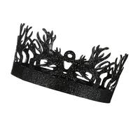 Yardwe Couronne Noire Vintage pour Homme en Alliage, Accessoire de Cosplay et Anniversaire, Style Médiéval Antique pour Théâtre et Fêtes