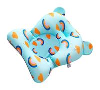 Yardwe Coussin de Bain Motif Arc-en-ciel Nuages Tapis Douche Cadeau Naissance Nourrisson Support Fixation