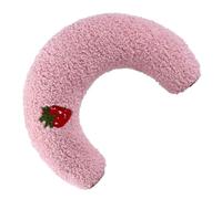 Yardwe Coussin de U pour Chaton Doux et Pelucheux, Oreiller Cervical pour Animaux de Compagnie, Protection des Vertèbres Cervicales, Sommeil Profond, Couleur Rose, Nettoyage Facile