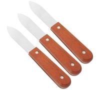 Yardwe Couteau à Huîtres Professionnel en Bois Confortable en Acier Inoxydable Lot de 3 Pièces, Outil D'ouverture Laborieux Plusieurs styles pour Coquillages et Fruits Plusieurs styles
