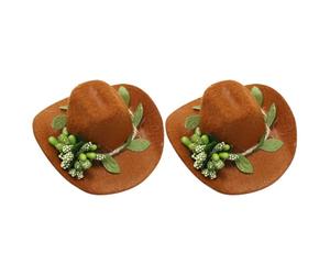 Yardwe Couvercle de Bouteille de Vin en Feutre 2pcs pour Décoration de Fête Ambiance Festive et Design Chic Unique pour Bouteilles